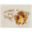 10K, 14K or 18K Gold Angel Ring, Citrine, R154