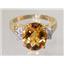 10K, 14K or 18K Gold Ladies Ring, Citrine, R123