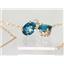 14k Gold Threader Earrings, London Blue Topaz, E003