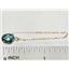 14k Gold Threader Earrings, London Blue Topaz, E003