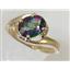 10K, 14K or 18K Gold Ladies Ring, Mystic Fire Topaz, R186