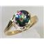 10K, 14K or 18K Gold Ladies Ring, Mystic Fire Topaz, R186