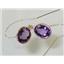 14k Gold Threader Earrings, Amethyst, E205