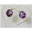 14k Gold Threader Earrings, Amethyst, E205