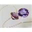 14k Gold Threader Earrings, Amethyst, E205