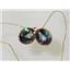 14k Gold Threader Earrings, Mystic Fire Topaz, E205