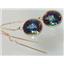 14k Gold Threader Earrings, Mystic Fire Topaz, E205