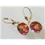 14k Gold Leverback Earrings, Twilight Fire Topaz, E207
