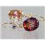 14k Gold Leverback Earrings, Twilight Fire Topaz, E207