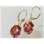 14k Gold Leverback Earrings, Twilight Fire Topaz, E207