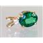 P020, Russian Nanocrystal Emeraldl, 14k Gold Pendant