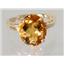 10K, 14K or 18K Gold Ladies Ring, Citrine, R055
