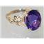 10K, 14K or 18K Gold Angel Ring, Amethyst, R154
