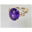 10K, 14K or 18K Gold Angel Ring, Amethyst, R154