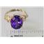 10K, 14K or 18K Gold Angel Ring, Amethyst, R154