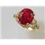 10K, 14K or 18K Gold Angel Ring, Created Ruby, R154