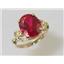 10K, 14K or 18K Gold Angel Ring, Created Ruby, R154
