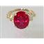 10K, 14K or 18K Gold Angel Ring, Created Ruby, R154