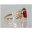 10K, 14K or 18K Gold Angel Ring, Created Ruby, R154