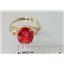 10K, 14K or 18K Gold Angel Ring, Created Padparadscha Sapphire, R154