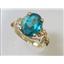10K, 14K or 18K Gold Angel Ring, Paraiba Topaz, R154