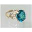 10K, 14K or 18K Gold Angel Ring, Paraiba Topaz, R154