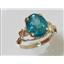 10K, 14K or 18K Gold Angel Ring, Paraiba Topaz, R154