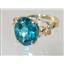 10K, 14K or 18K Gold Angel Ring, Paraiba Topaz, R154