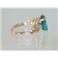 10K, 14K or 18K Gold Angel Ring, Paraiba Topaz, R154