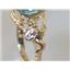 10K, 14K or 18K Gold Angel Ring, Paraiba Topaz, R154