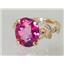 10K, 14K or 18K Gold Angel Ring, Pure Pink Topaz Angel, R154