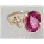 10K, 14K or 18K Gold Angel Ring, Pure Pink Topaz Angel, R154