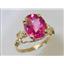 10K, 14K or 18K Gold Angel Ring, Pure Pink Topaz Angel, R154