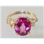 10K, 14K or 18K Gold Angel Ring, Pure Pink Topaz Angel, R154
