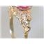 10K, 14K or 18K Gold Angel Ring, Pure Pink Topaz Angel, R154