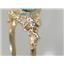 10K, 14K or 18K Gold Angel Ring, Swiss Blue Topaz, R154