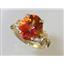 10K, 14K or 18K Gold Angel Ring, Twilight Fire Topaz, R154