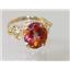 10K, 14K or 18K Gold Angel Ring, Twilight Fire Topaz, R154