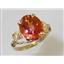 10K, 14K or 18K Gold Angel Ring, Twilight Fire Topaz, R154