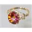 10K, 14K or 18K Gold Angel Ring, Twilight Fire Topaz, R154