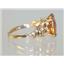 10K, 14K or 18K Gold Angel Ring, Twilight Fire Topaz, R154