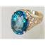 10K, 14K or 18K Gold Ladies Ring, Neptune Garden Topaz, R049