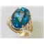 10K, 14K or 18K Gold Ladies Ring, Neptune Garden Topaz, R049
