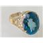 10K, 14K or 18K Gold Ladies Ring, Neptune Garden Topaz, R049