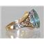 10K, 14K or 18K Gold Ladies Ring, Neptune Garden Topaz, R049