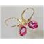 14k Gold Leverback Earrings, Pure Pink Topaz, E001
