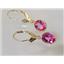 14k Gold Leverback Earrings, Pure Pink Topaz, E001