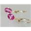14k Gold Leverback Earrings, Pure Pink Topaz, E001