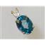 P018, Neptune Garden Topaz 14k Gold Pendant