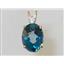P018, Neptune Garden Topaz 14k Gold Pendant